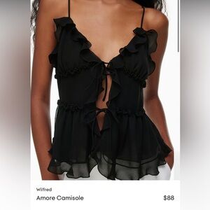 Aritzia black blouse